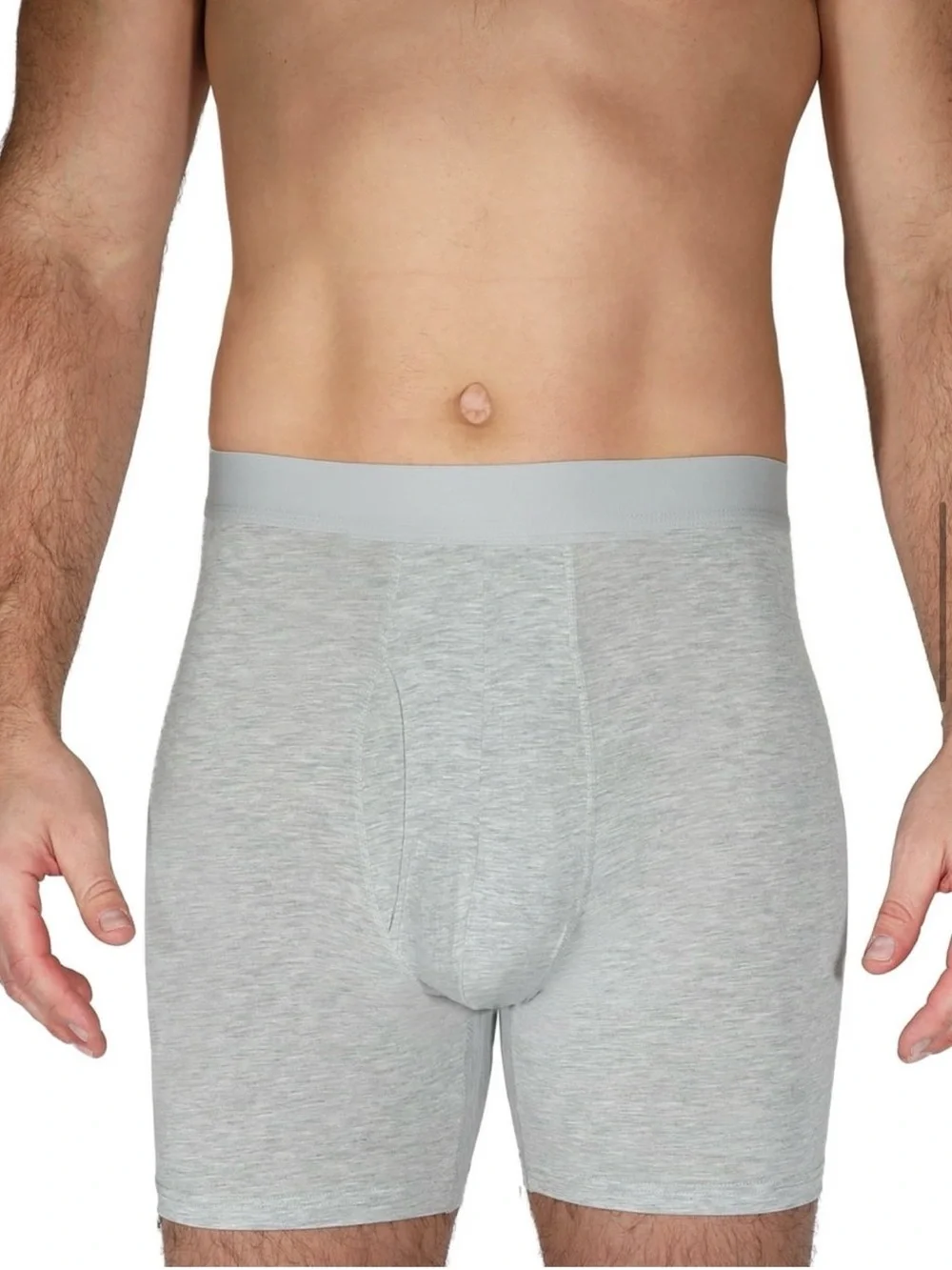 George Men's 3 Pack Rayon Boxer Briefs 6in Stretch Size L 36-38 Green Gray